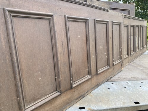 Antique oak wall panelling - oak,