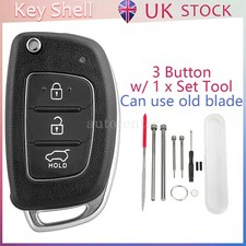 Key Fob Case 3 Buttons For Hyundai I10 I20 I40 IX35 Santa Fe use old flip blade
