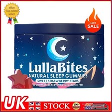 LullaBites Natural Sleep Gummies Strawberry Stars Flavor 60 Gummies SELLER UK