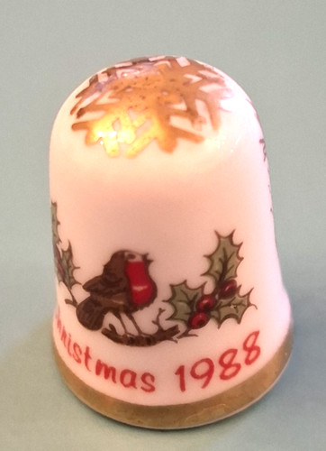 Caverswall bone china thimble