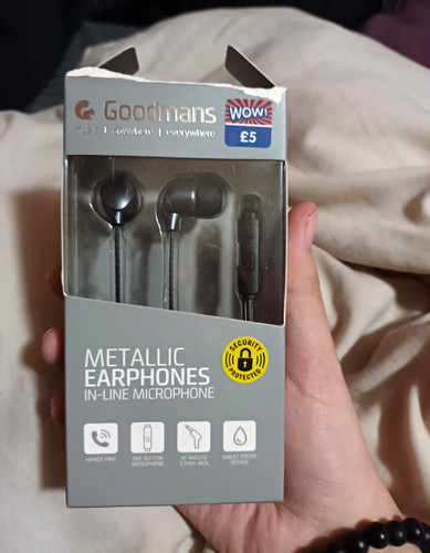 Goodmans metallic earphones - metallic,