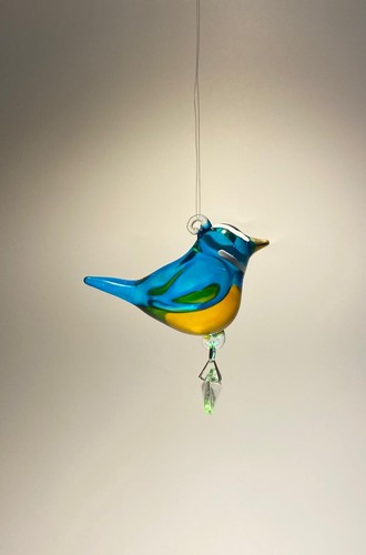 Handmade glass bird - bird, hanging