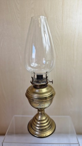 Vintage brass oil lamp with - vintage,