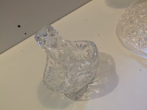 Small cut glass - crystal, vase