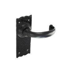 Antique Door Handles with Black Antique Lever on Backplate - Options Available