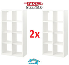 2x New IKEA KALLAX Shelving Unit Stylish Versatile Space-Saving Storage 77x147cm