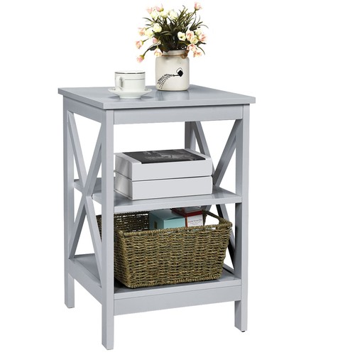 Costway tier nightstand side - costway, 3-tier