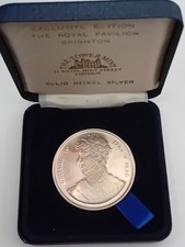 George IV The Royal Pavilion Solid Nickel Silver Medal. Tower Mint Boxed Vintage