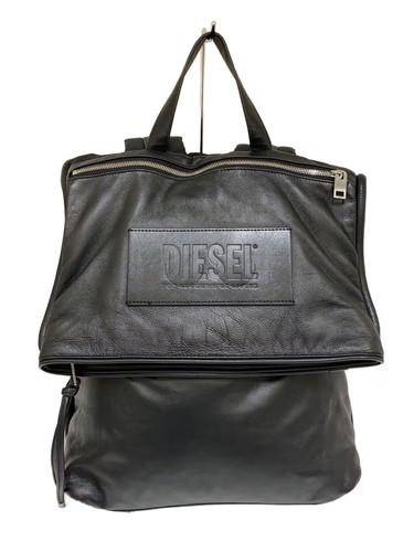 Diesel backpack leather black - backpack,