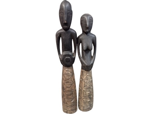 African wooden carved figures - african,