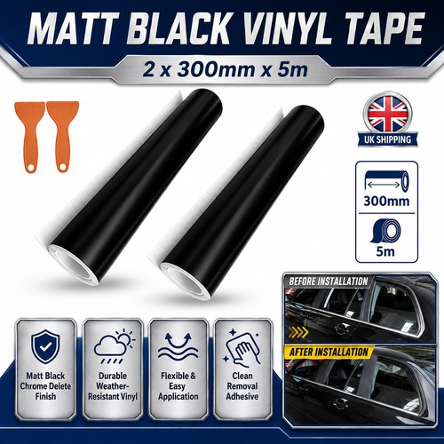 Black matte vinyl tape - tape, 2x
