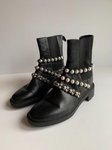 Zara studded leather - studded, chelsea