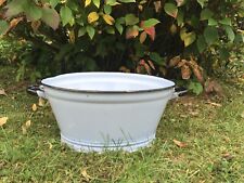 Enamel Bath  Tub Authentic Vintage Old Light Blue VG Garden Conservatory Planter