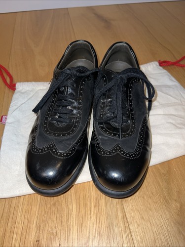 Camper black leather - black, leather/suede