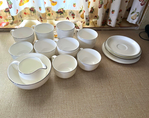 John lewis white bone china - white,