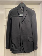 Mens Black Pinstripe Suit –