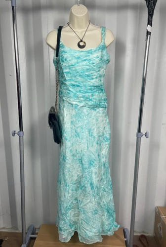 Maxi dress women - 8, aqua