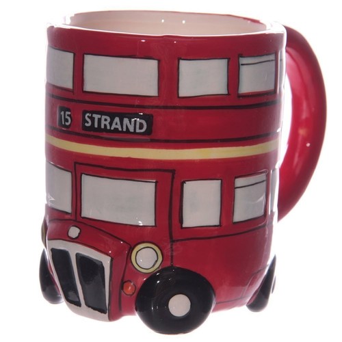 Red routemaster bus ceramic - red,