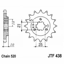 Sprocket JT 438 Z14 for Suzuki 800 DR Big 1990-1993