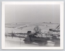 Vintage Photo Snowy Road Flat