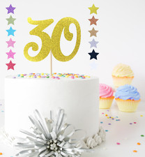 Large Number Any Age Birthday Cake Topper Decoration Glitter 18 21st 30 50 60th