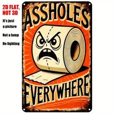 Retro Funny Bathroom Signs