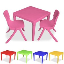 Kids Plastic Table and Chair Set  Activity Table for Learning  Eating & Drawing