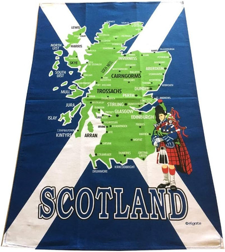 Map scotland tea towel - scotland,