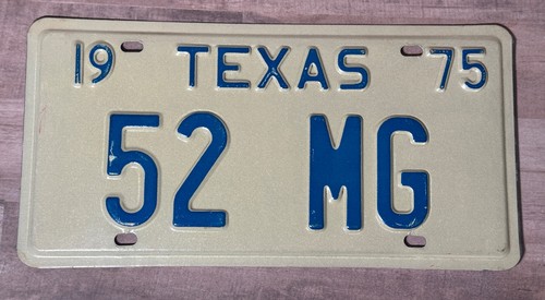 1975 texas license - license, plate