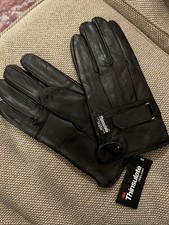 100% Black Leather Gloves -