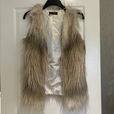 Miss Selfridge Faux Fur Gilet Size M