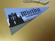 Whitby Nth Yorkshire Holiday Travel Pennant Retro Classic Car Window Sticker 4"