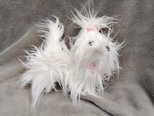 Tesco 2006 Shih Tzu (I Think) Puppy Dog  Soft Toy Plush. Pink Bow