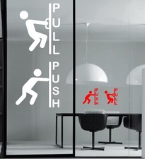 Push Pull Vinyl Door Stickers