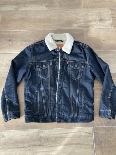 Men levi denim jacket - denim,