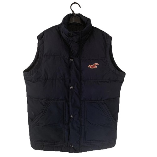 Hollister mens gilet navy blue - mens,