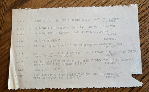 Ww2 original radio log okinawa - radio,