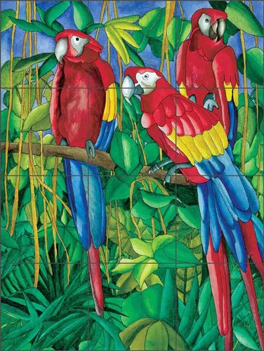 Tropical tile mural - tropical,