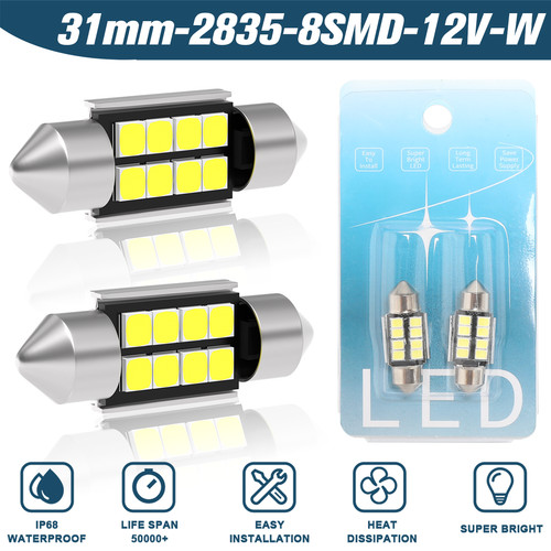 White 31mm canbus festoon - 31mm,