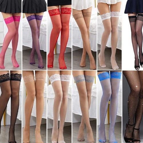 Ladies lace topped sheer thigh - ladies,