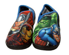 BOYS OFFICIAL MARVEL AVENGERS IRON MAN HULK THOR SLIP ON NOVELTY SLIPPERS SIZE