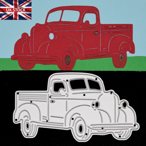 Retro pickup truck - retro, metal