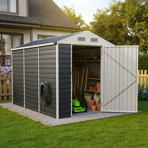 Garden shed metal - metal, outdoor