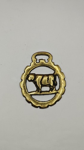 Vintage horse brass bull - , cow