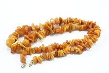 Amber Necklace Baltic Butterscotch Graduated Raw Chips Screw Clasp