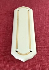 Reclaimed Off White Gold Line Design Porcelain Door Finger Push Plate