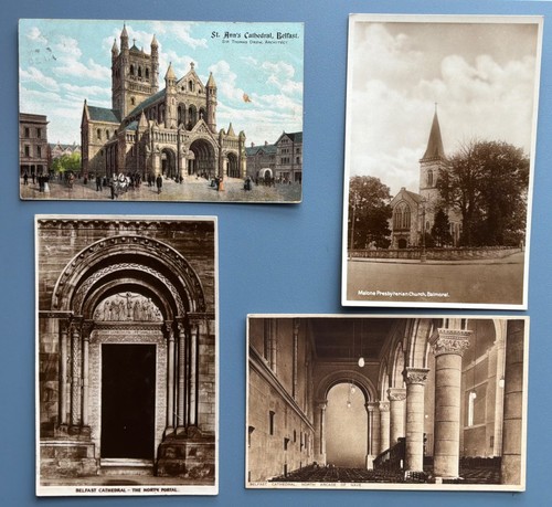 Belfast churches postcards - belfast,