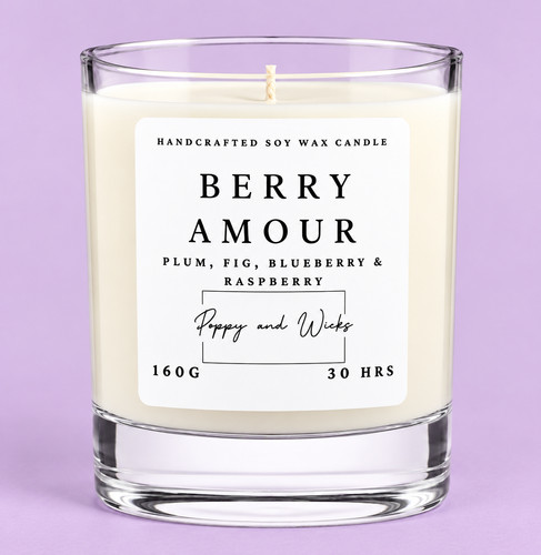 Berry scented soy candle - berry,