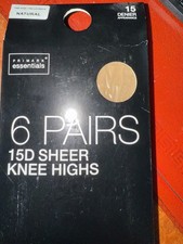 6 PAIRS OF NATURAL COLOUR 15