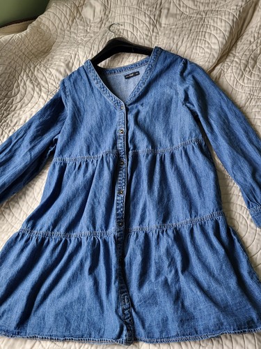 Denim smock long - denim,